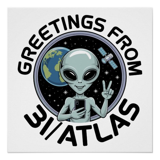 Poster Salutations de 3I/ATLAS (Devant)