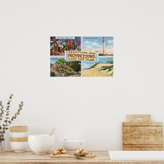 Poster Salutations de avec des scènes Pittoresques (Cuisine)