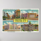 Poster Salutations de avec vues Pittoresques (Devant)