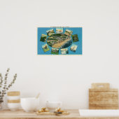 Poster Salutations de avec vues PittoresquesSanta Cruz, C (Cuisine)