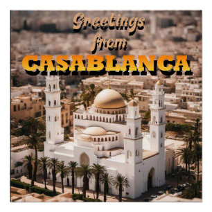 Poster Salutations de CASABLANCA