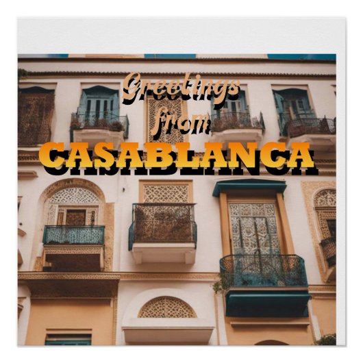 Poster Salutations de CASABLANCA (Devant)