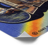 Poster Salutations de Chicago Illinois (Coin)