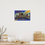 Poster Salutations de Chicago Illinois (Cuisine)