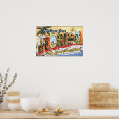 Poster Salutations De Floride "Le Pays Du Soleil", Vin (Cuisine)