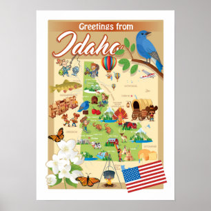 Poster Salutations de Idaho