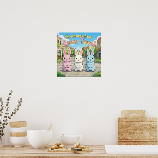 Poster Salutations de la fête de Pâques (Cuisine)