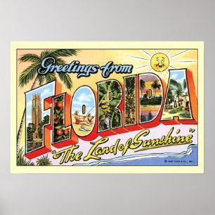 Poster Salutations de la Floride