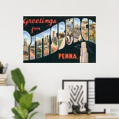 Poster Salutations de l'affiche de Pittsburgh_Vintage voy (Bureau à domicile)