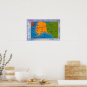 Poster Salutations de l'Alaska Carte (Cuisine)