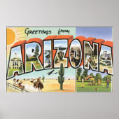 Poster Salutations De L'Arizona, Vintage (Devant)