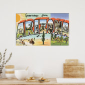 Poster Salutations De L'Arizona, Vintage (Cuisine)