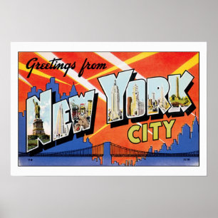 Poster Salutations de New York