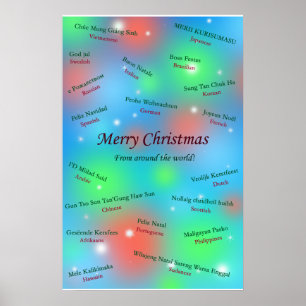 Poster Salutations de Noël à travers le monde