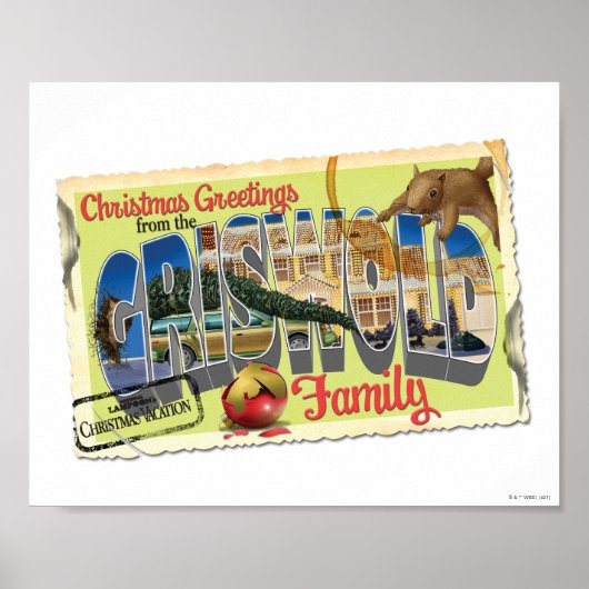 Poster Salutations de Noël de la famille Griswold (Devant)