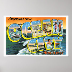 Poster Salutations De Ocean City, NJ