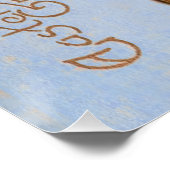 Poster Salutations de Pâques Chicks Bleu (Coin)