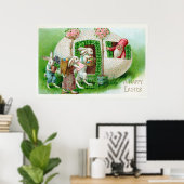 Poster Salutations de Pâques vintages (Bureau à domicile)