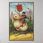 Poster Salutations de PâquesPrince au sommet d'un poussin (Devant)