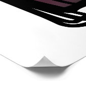 Poster Salutations de Philydion : Abstrait noir et blanc (Coin)