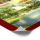 Poster Salutations de Portland, Maine Carte Postale Vinta (Coin)