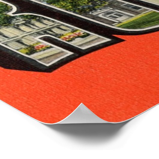 Poster Salutations de Rockford Illinois (Coin)