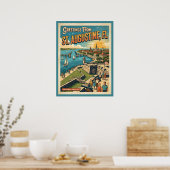 Poster Salutations de St Augustine Rétro (Cuisine)