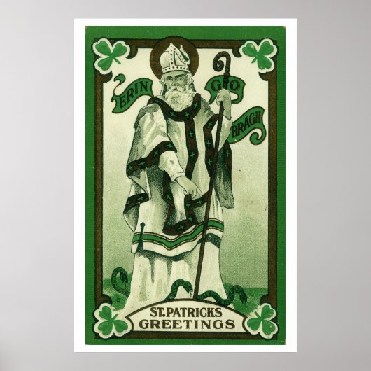 Poster Salutations de St. Patrick (Erin Go Braugh) (Devant)
