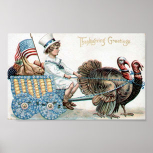 Poster Salutations de thanksgiving