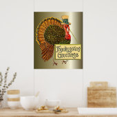 Poster Salutations de Thanksgiving (Cuisine)