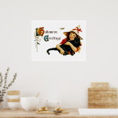 Poster Salutations d'Halloween vintage (Cuisine)
