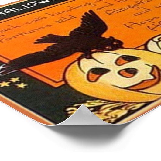 Poster Salutations d'Halloween vintage (Coin)