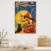 Poster Salutations d'Halloween vintage (Cuisine)