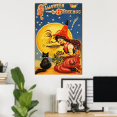 Poster Salutations d'Halloween vintage (Bureau à domicile)