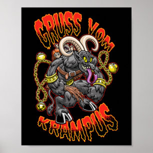 Poster Salutations Du Festival de Noël Gruss Vom Krampus