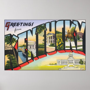 Poster Salutations du Kentucky, cru