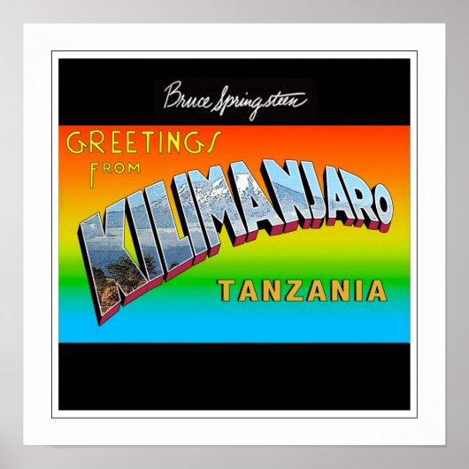Poster Salutations du Kilimandjaro encadrées (Devant)