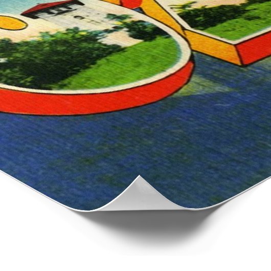 Poster Salutations du lac des Ozarks Missouri (Coin)