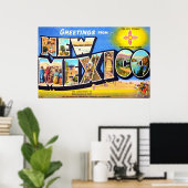 Poster Salutations du Nouveau-Mexique (Bureau à domicile)