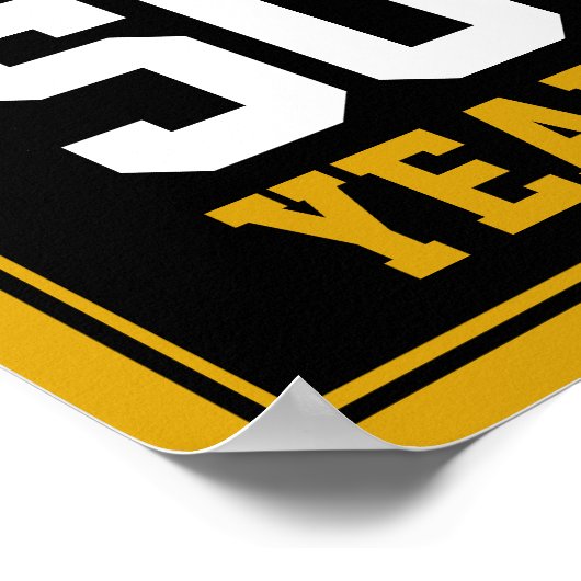 Poster Salutations et bières à 50 ans 50e anniversaire (Coin)