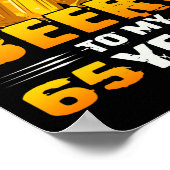 Poster Salutations Et Bières À Mes 65 Ans 65E Cadeau (Coin)