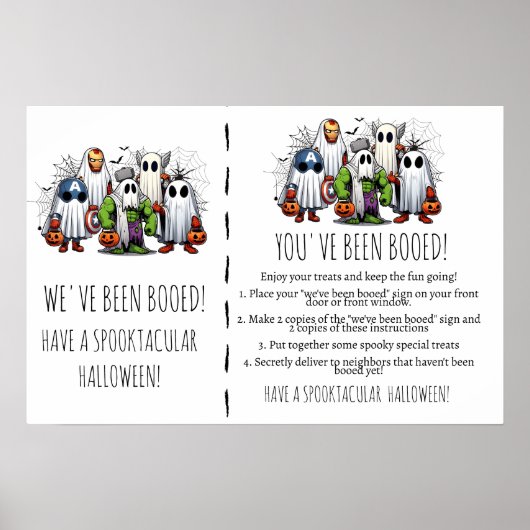 Poster Salutations Fantomatiques Un Jeu Halloween Boo-It- (Devant)