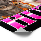 Poster Salutations Huzz Mème de Chat Drôle Graphique pour (Coin)