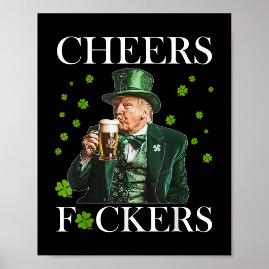 Poster Salutations Pour Le Jour de la Saint Patrick Drôle (Devant)
