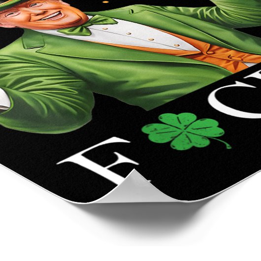 Poster Salutations Pour Le Jour de la Saint Patrick Drôle (Coin)