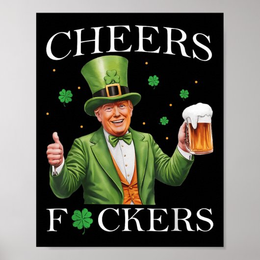 Poster Salutations Pour Le Jour de la Saint Patrick Drôle (Devant)