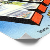 Poster Salutations vintages De Voyages Du Nebraska (Coin)