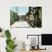 Poster Salutations vintages d'Ostenend (Bureau à domicile)