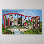 Poster Salutations vintages du Tennessee (Devant)