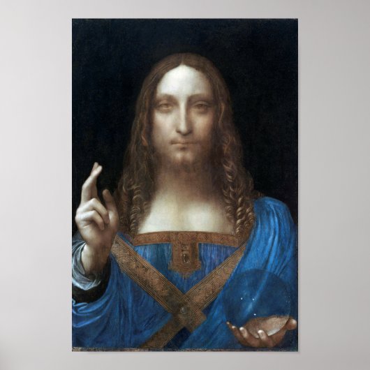 Poster Salvator Mundi, Jésus Christ, Léonard de Vinci (Devant)